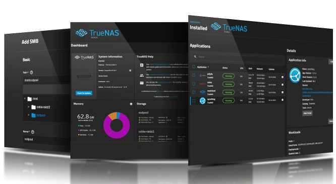 TrueNAS Scale UI TrueNAS Scale UI