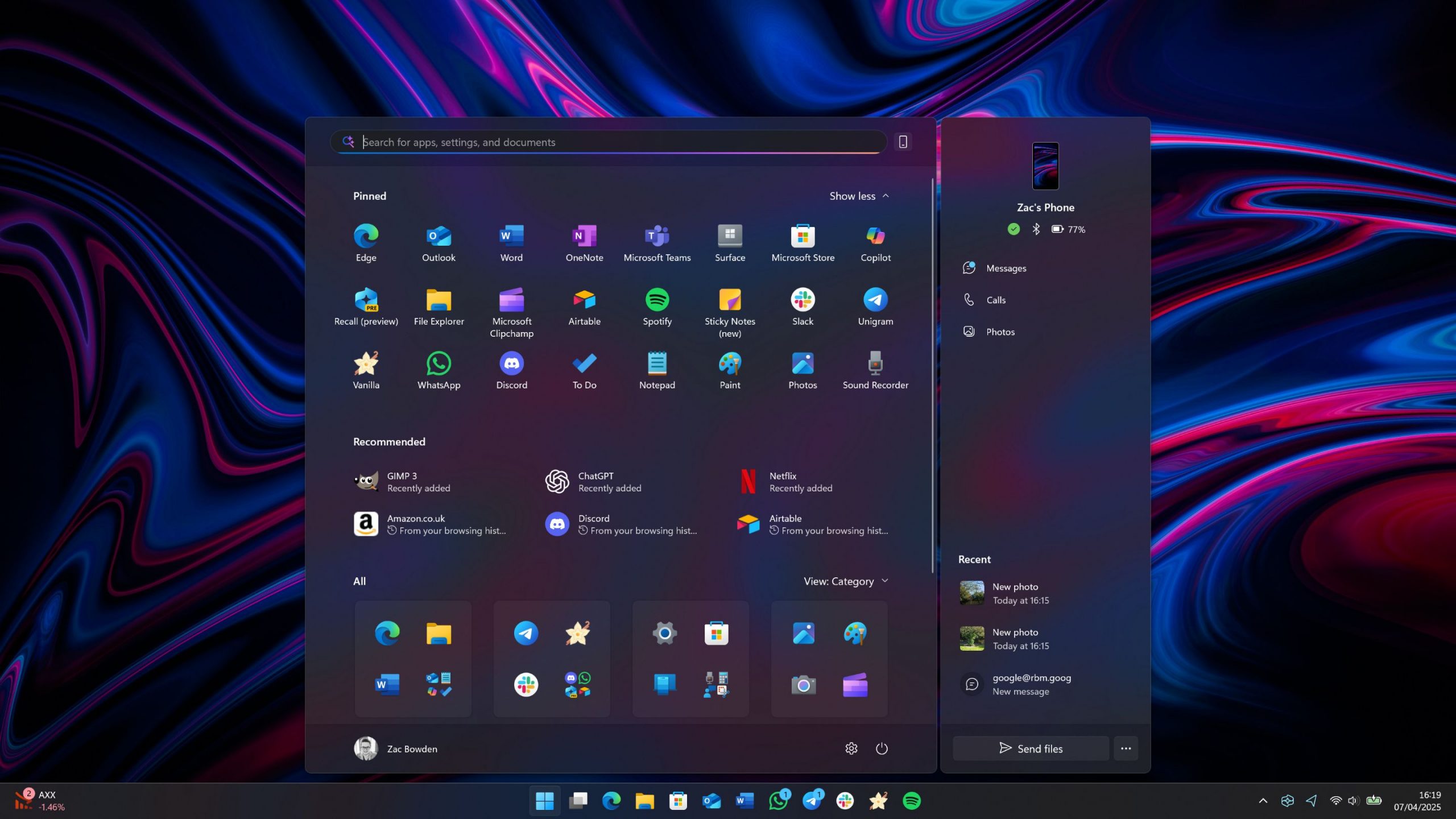 windows11 new start menu scaled windows11 new start menu scaled